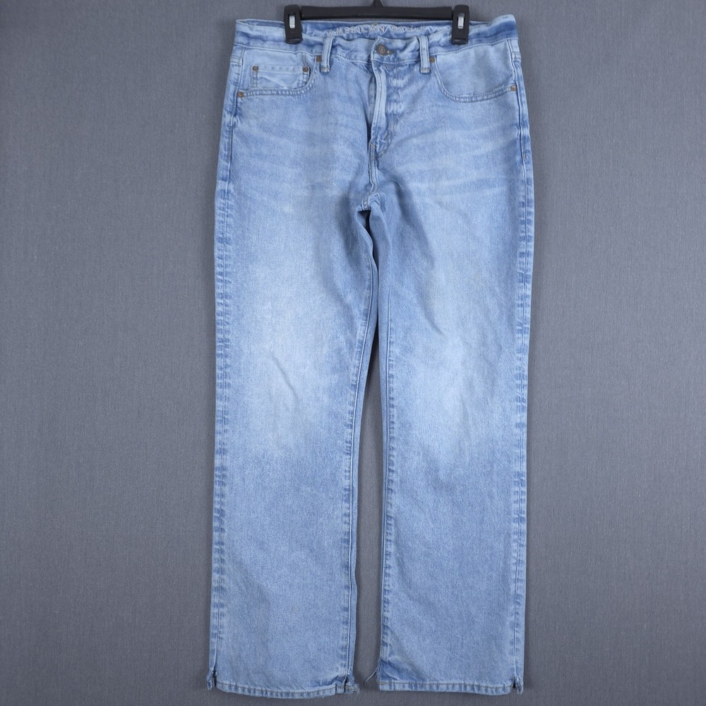 American Eagle Classic Bootcut‎ Jeans Mens 36x34 (Fits 35x32) Light Wash Denim